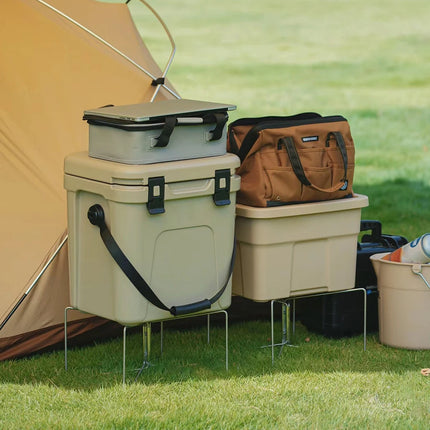 Folding Aluminum Camping Storage Box Rack