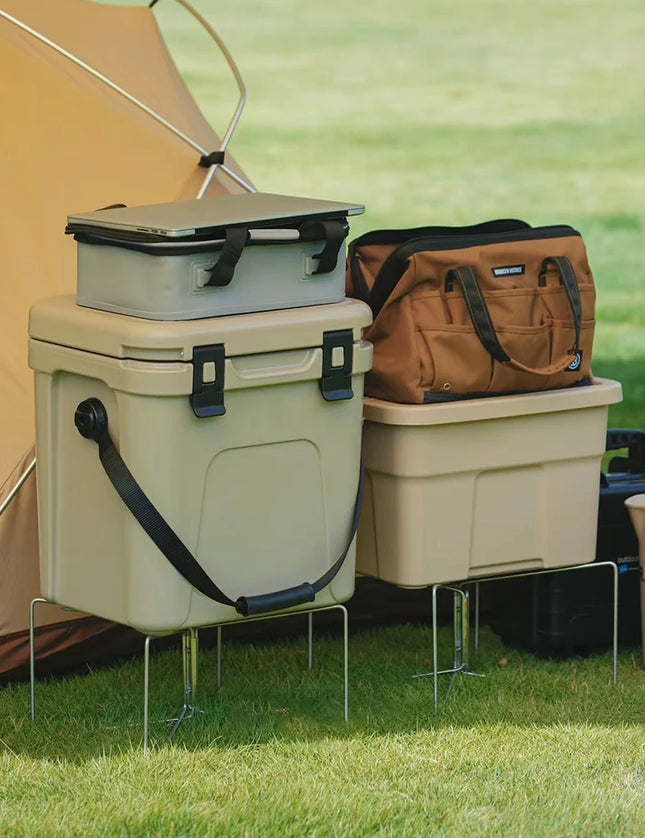Folding Aluminum Camping Storage Box Rack